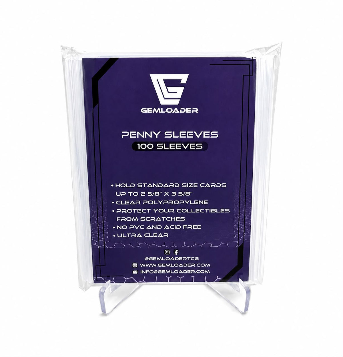 Gemloader 100 Penny Sleeves / Deck Protectors